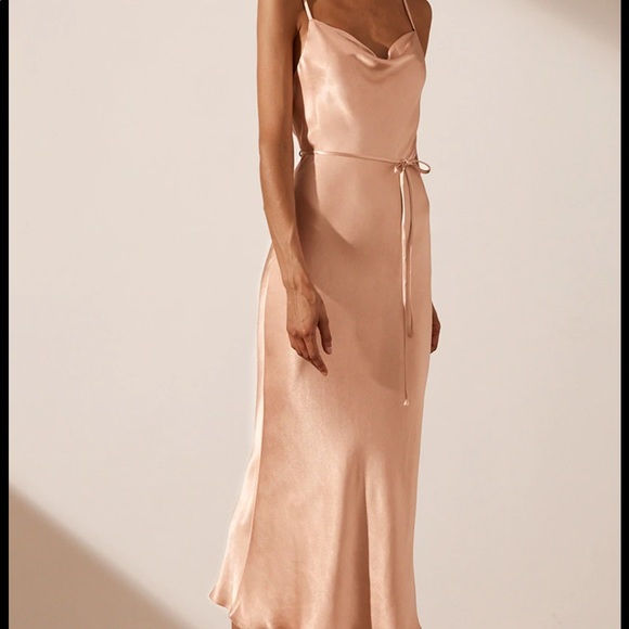 Shona Joy Dresses & Skirts - Shona Joy La Lune Bias Cowl Midi Dress